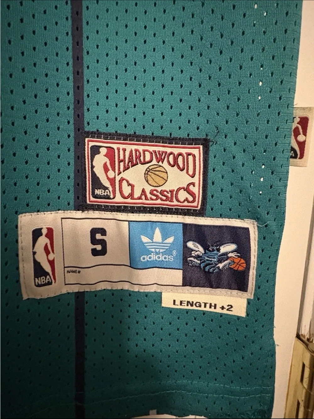 adidas Teal Charlotte Hornets Hardwood Classics Jersey